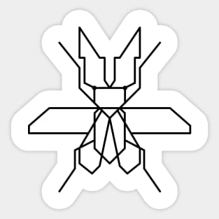 Trendy one line geometric design of insect bug Sticker